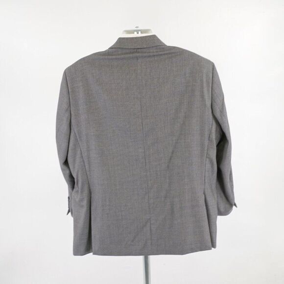Pronto Uomo Platinum Black Gray Blue Check Tweed Wool Sport Coat 52R 2 Button - Picture 6 of 12